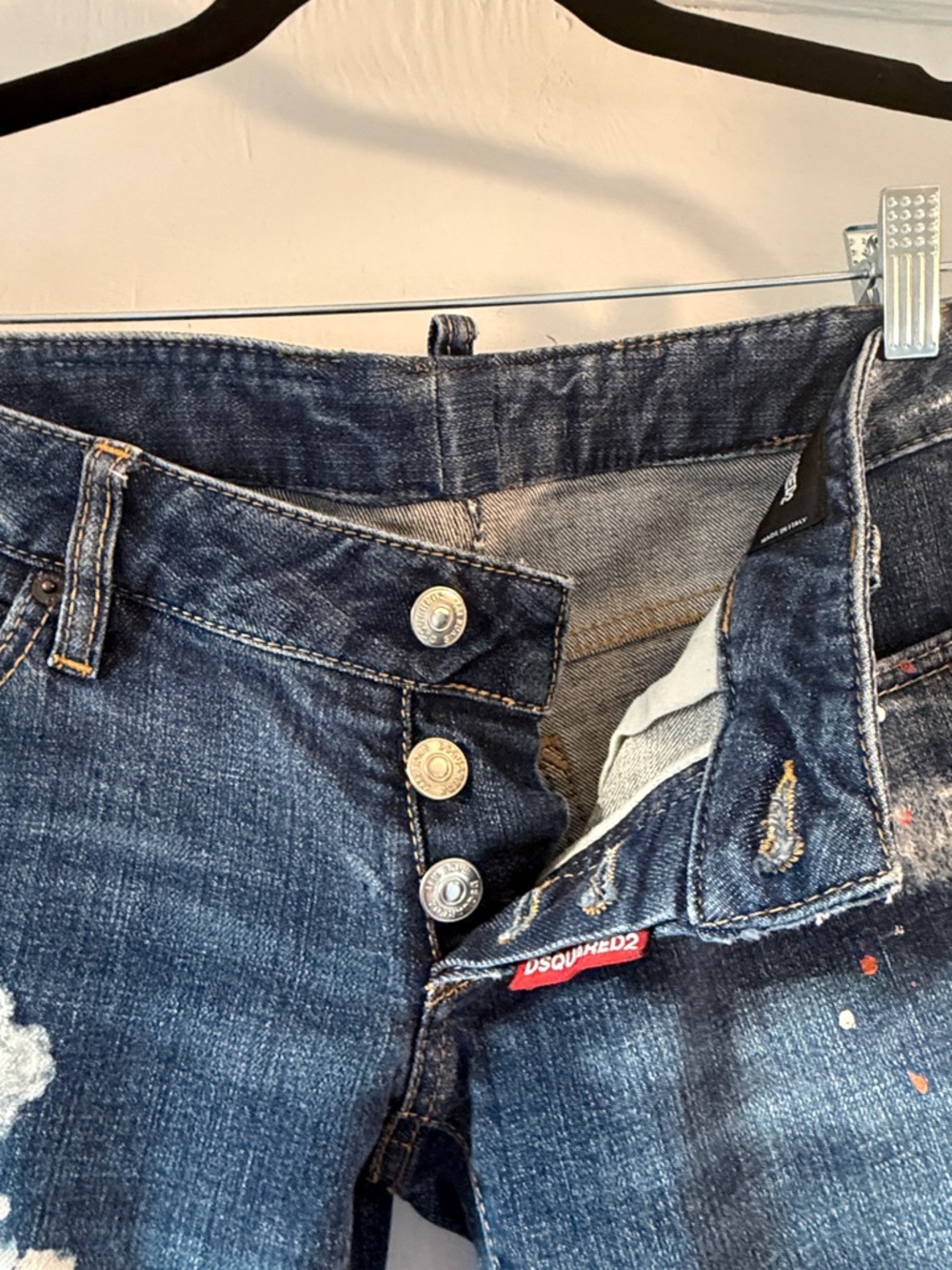 DSQUARED2 Women's Dark Blue Distressed Skinny Jeans - Picture 4 of 14